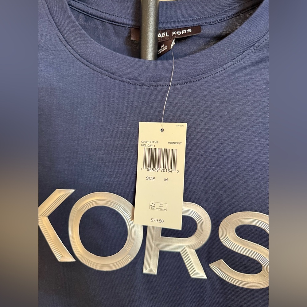 Michael Kors Navy Long Sleeve Men’s Shirt - Picture 3 of 7